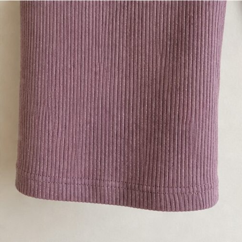 Mauve Ribbed Square Neck Top - Picture 6 of 6